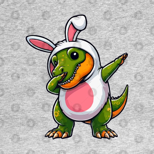 Dabbing T Rex Dinosaur Bunny by Etopix